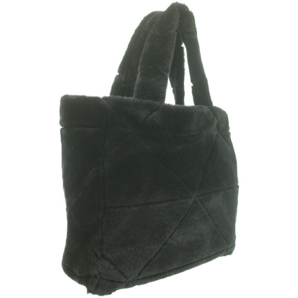 Prada Shearling triangular quilted Black patchwork Tote